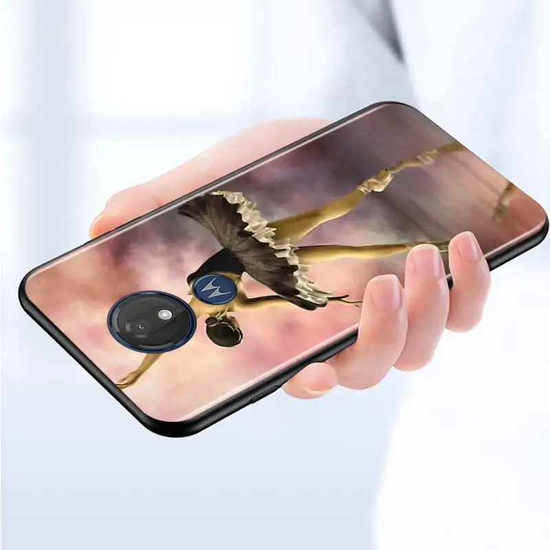 

Ballet Dancer Art Girl for Motorola G9 G8 G E7 E6 One Play Marco Hyper Fusion Stylus Power Edge Plus Black Phone Case