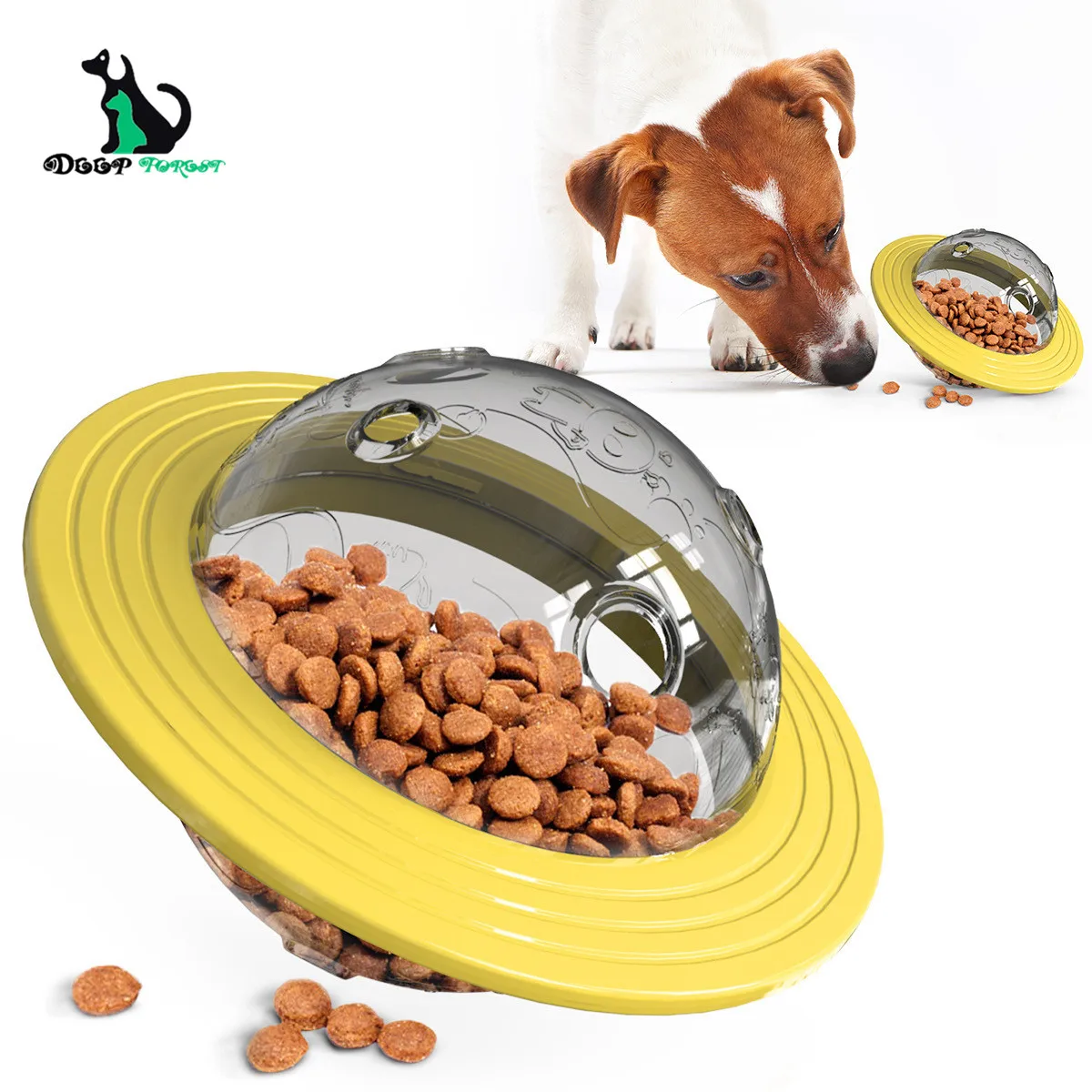 

Dog UFO Treat Toys Food Dispensing IQ Chasing Ball DF-002