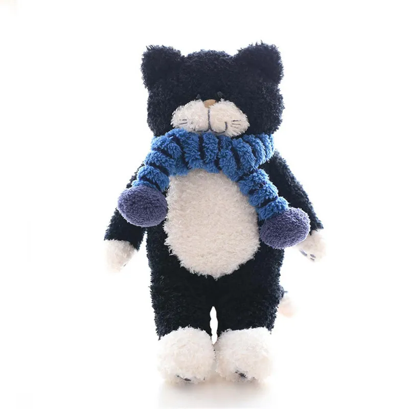 Милая японская плюшевая игрушка Tiimo в виде черной кошки мягкая и животного для