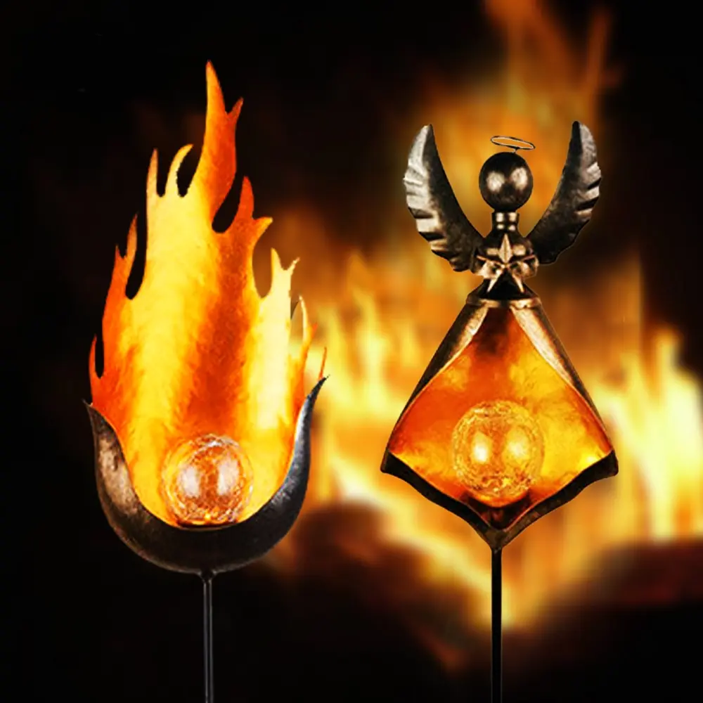 Светодиодный светильник на солнечных батареях Мерцающая лампа для сада