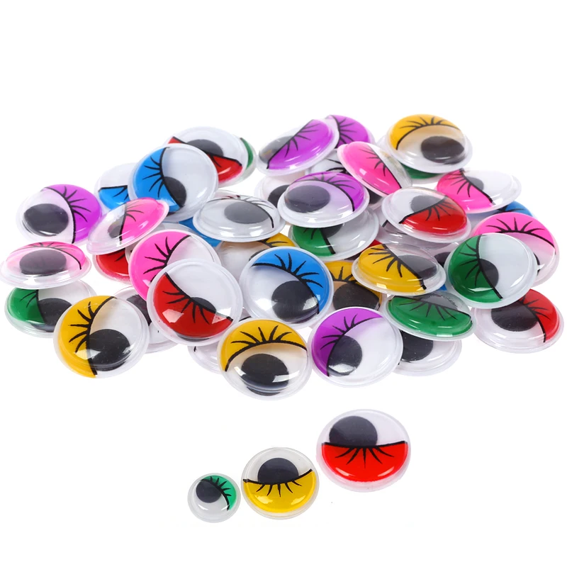 Self Adhesive Googly Wiggly Eyes 6/10/15/20/25/35mm Plastic Doll Eye for Toys Dolls DIY Accessory Eyeball Stickers Scrapbook | Дом и сад