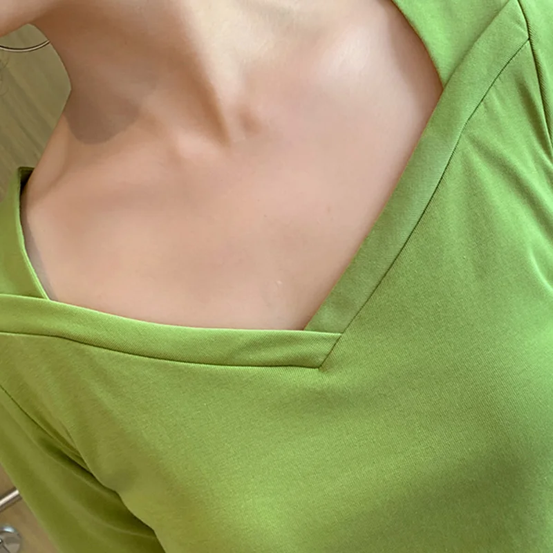 Короткий рукав 2021 Новая женская повседневная одежда из хлопка для похудения