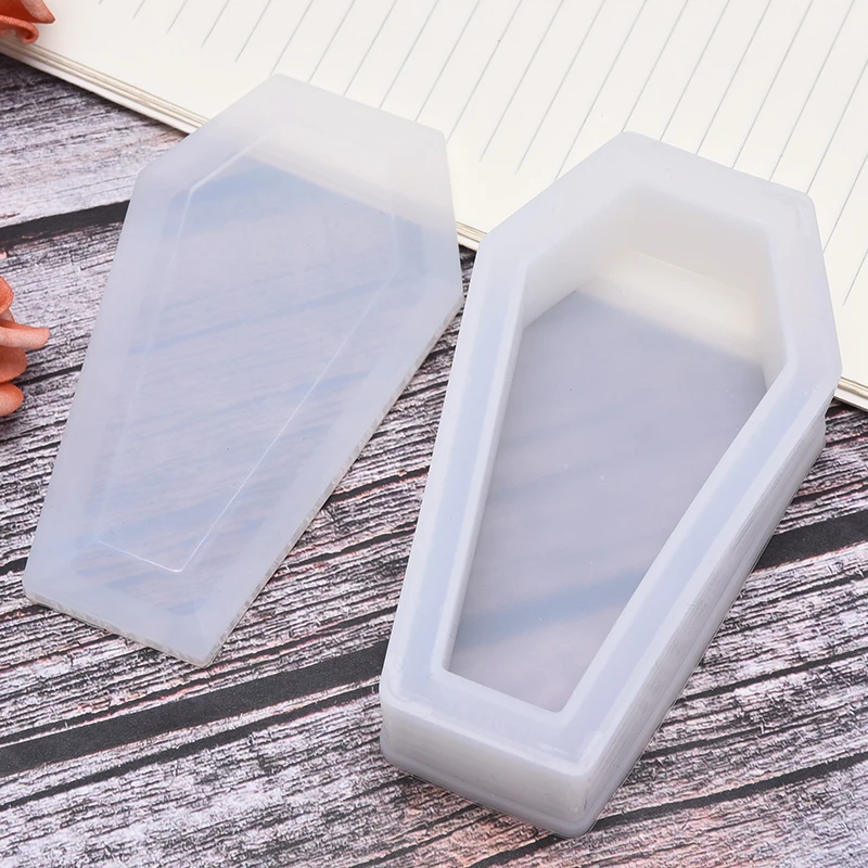 

Coffin Trinket Box Silicone Mold Halloween Gothic Container Mold Resin Art Supplies Silicone Mold For Home Resin Making