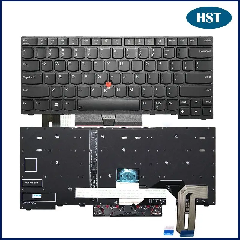 

Черная серебряная английская клавиатура с подсветкой для Lenovo L380 L480 R480 T480S T490 T495 T490S S2 2018 T14, сменная Клавиатура для ноутбука