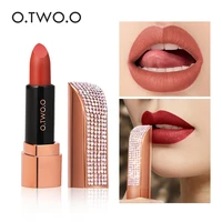 o two o matte lipstick set 12 colors moisture lips makeup diamond lipstick tube waterproof long lasting nude lipstick matte