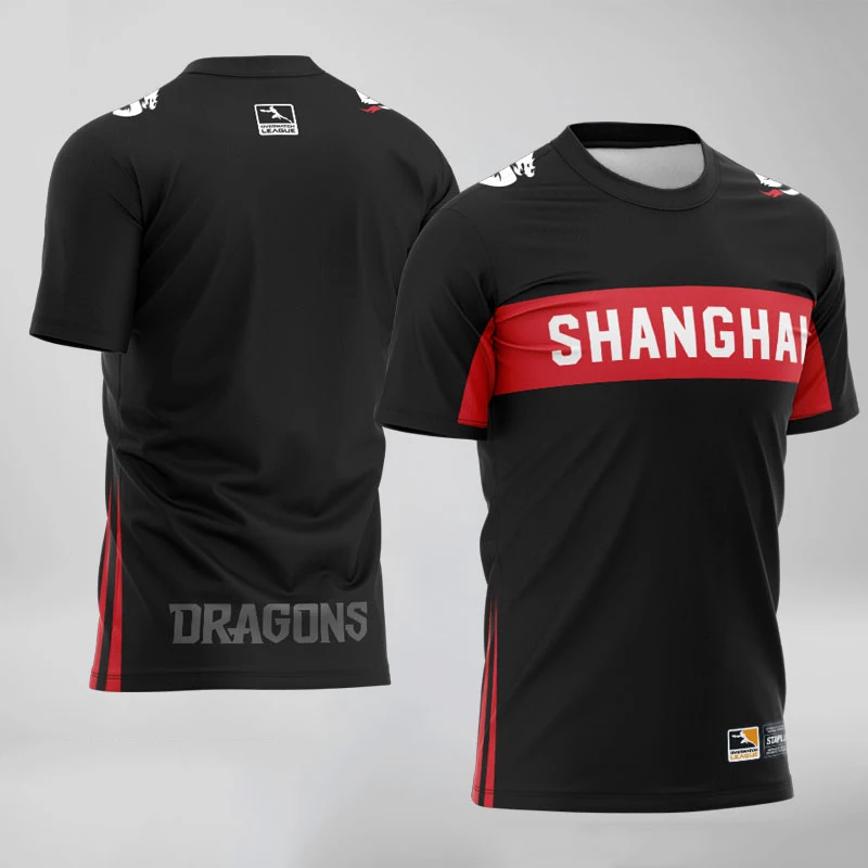 

Custom ID Fans Game T-shirt Customize Name Tees Shirt E-sports Player Uniform Dragons Team T Shirt Shanghai Jersey for Men Women