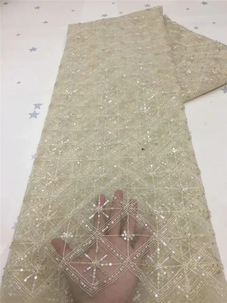 Свадебное платье кружевная ткань элегантная Свадебная с блестками ширина 130 см