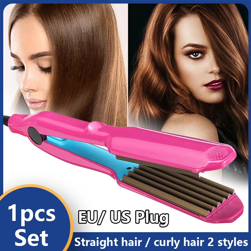 

Professional Hair Crimper straightener Curler Dry/Wet Corrugated Irons Ceramic Curling Iron with Temperature Control Waving Tool