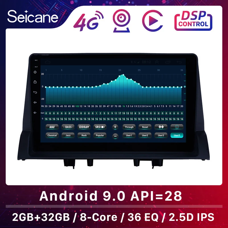 Seicane Android 9 1 2 Гб ОЗУ 32 ПЗУ автомобильное радио 2Din GPS Мультимедиа для 2002 2003 2004-2008