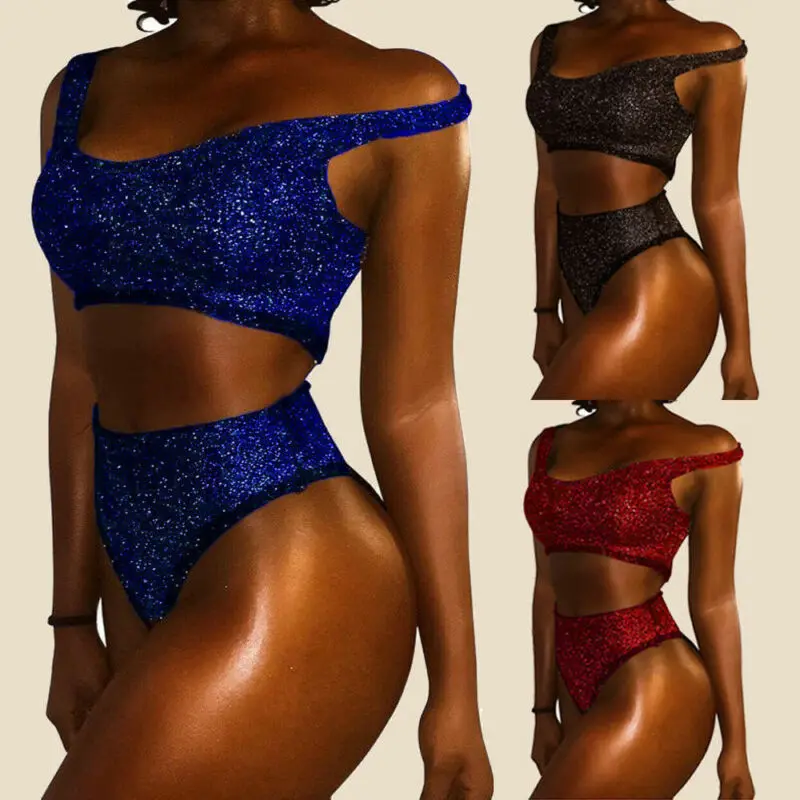 

Комплект женского бикини пуш-ап из полиэстера, пикантный бандажный комплект из 2 предметов, бразильский купальник с высокой талией и подкла...