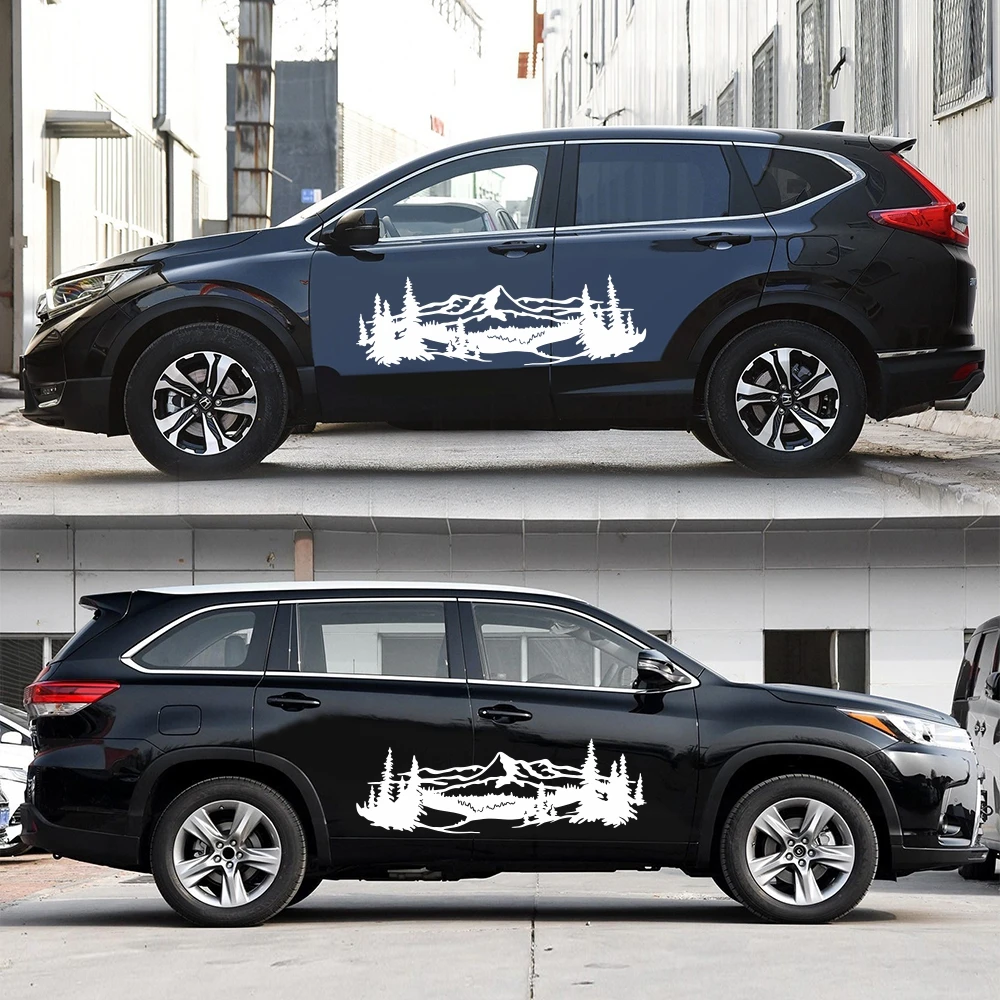 

2 шт., автомобильная эмблема, графическая юбка, креативная, в полоску, для ремонта кузова, наклеивания, автомобильный Стайлинг, наклейка для б...