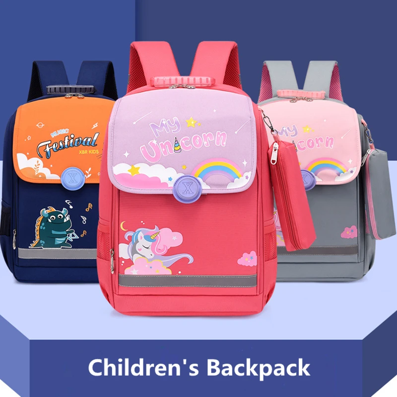 Children School Bags Anime Bag Unicorn School Backpacks Girls Boys Cartoon Kids Satchel Mochila Escolar Kawaii Lightweight Bag
