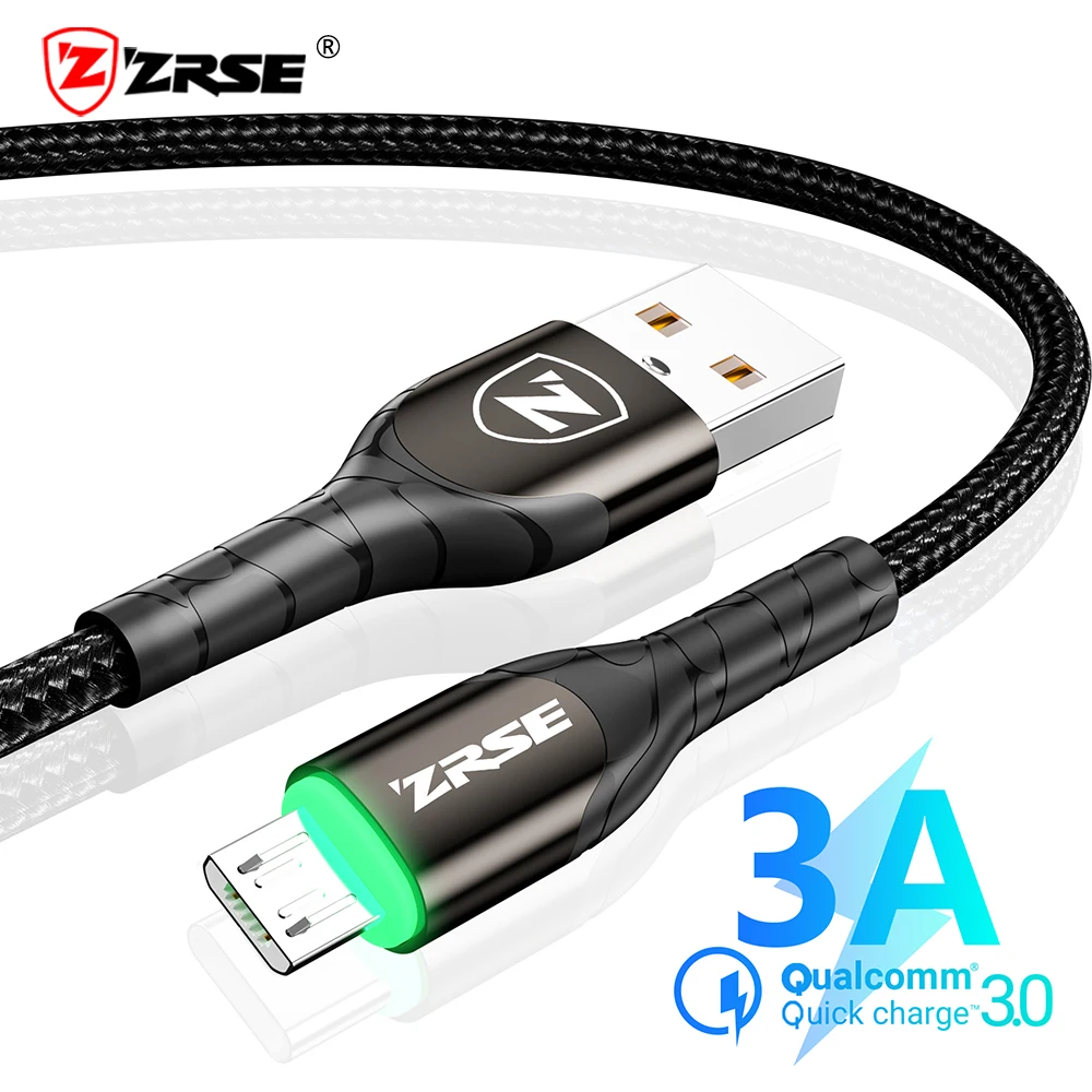 Кабель ZRSE Micro USB для Samsung Galaxy S7 J7 J5 кабель передачи данных на Android Xiaomi Redmi 4X 6A Note 5