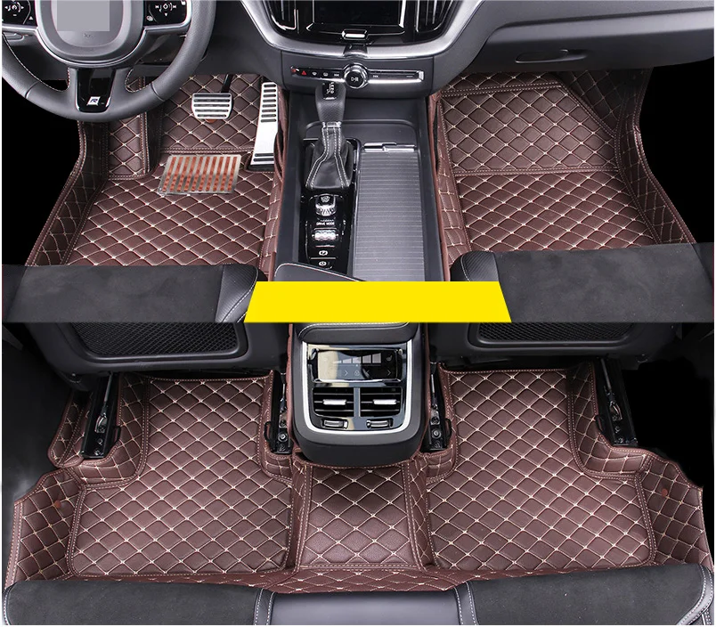 

leather car floor mat for volvo xc60 2016 2017 2018 2019 2020 rug carpet accessories interior styling stickers