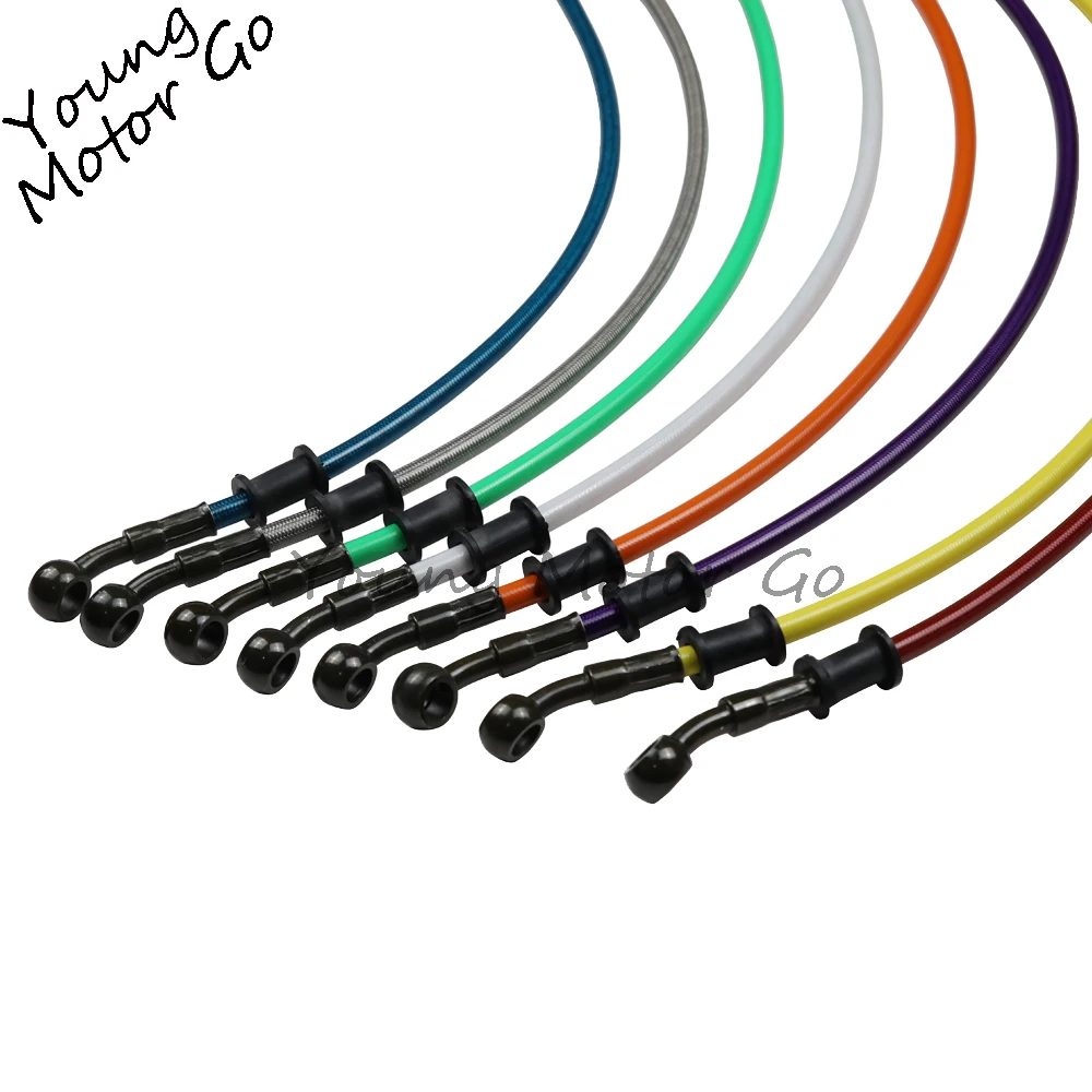 

Motorcycle Dirt Bike Braided Steel Hydraulic Reinforce Brake line Clutch Oil Hose line Tube Pipe 500 To 1500mm Universal Fit MX