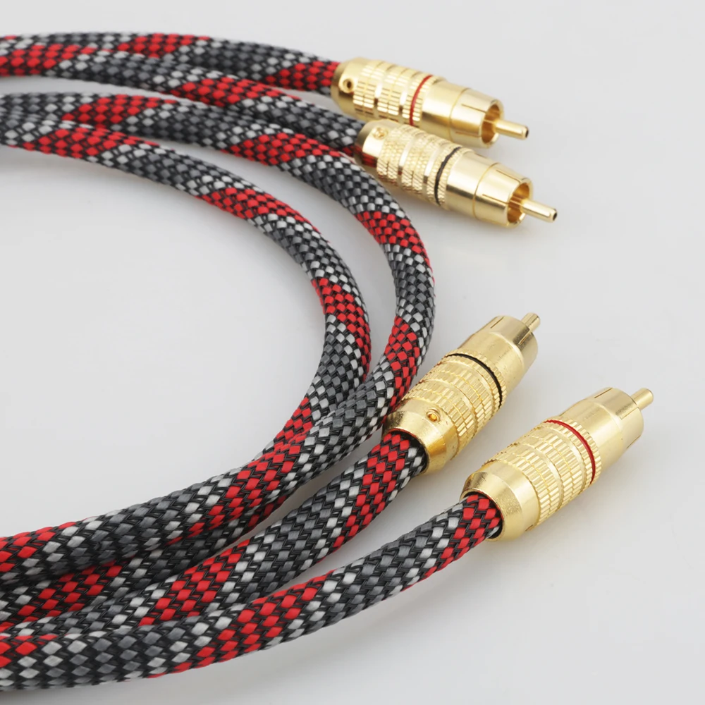 HiFi Audiocrast OFC медный полностью экранированный аналоговый аудиокабель Phono RCA кабель
