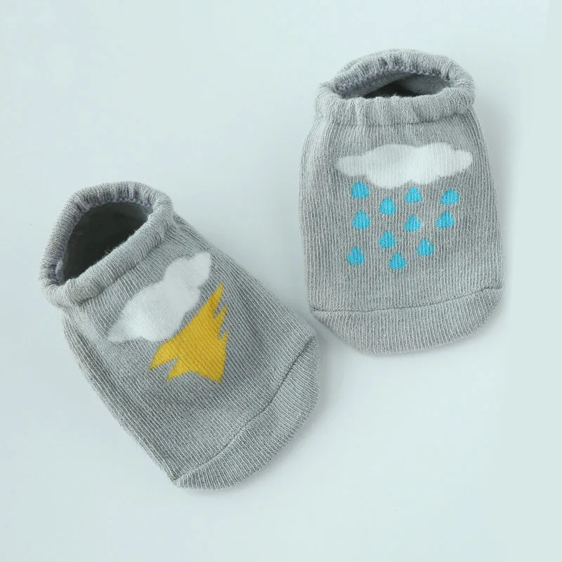 Весенне летние детские носки хлопковые для малышей вечерние нескользящие