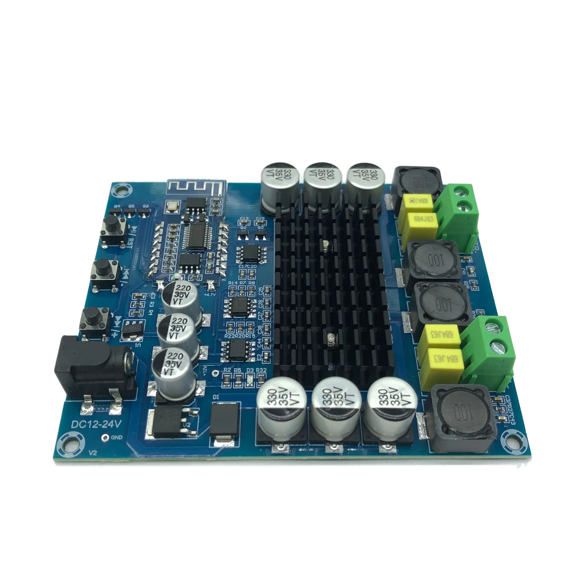 

Bluetooth 5.0 high power Stereo digital power amplifier board TPA3116D2 50WX2 AMP Amplificador Home Theater XH-A304