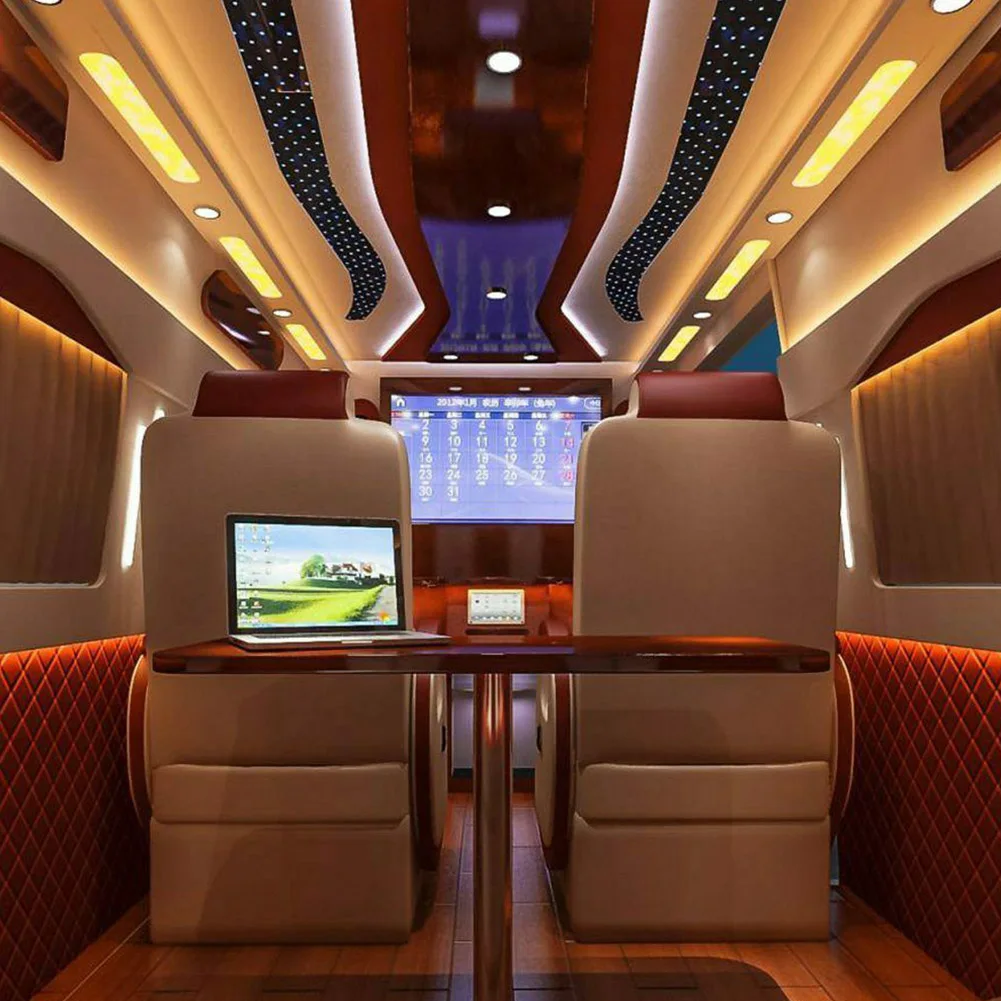 

6pcs/set 12V Car Interior With Remote Control LED Spot Light Indoor Camper Van Natural White Multifunction Aluminum For T4 T5