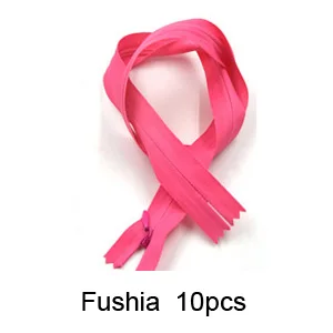 DG001-Fushia Класс AAA 3#20 шт закрытые невидимые молнии 28 см для подушки, платья, 60 см DIY Швейные наборы Аксессуары молнии 40 см - Цвет: DG001-Fushia