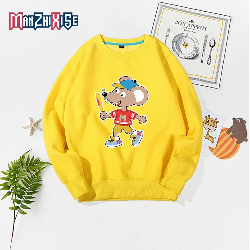 

Limited Time Discount Girl Clothes Tops Boys Hoodies Child Sweatshirts Cartoon Mouse Casual Kids Clothes Long Sleeve Pullover