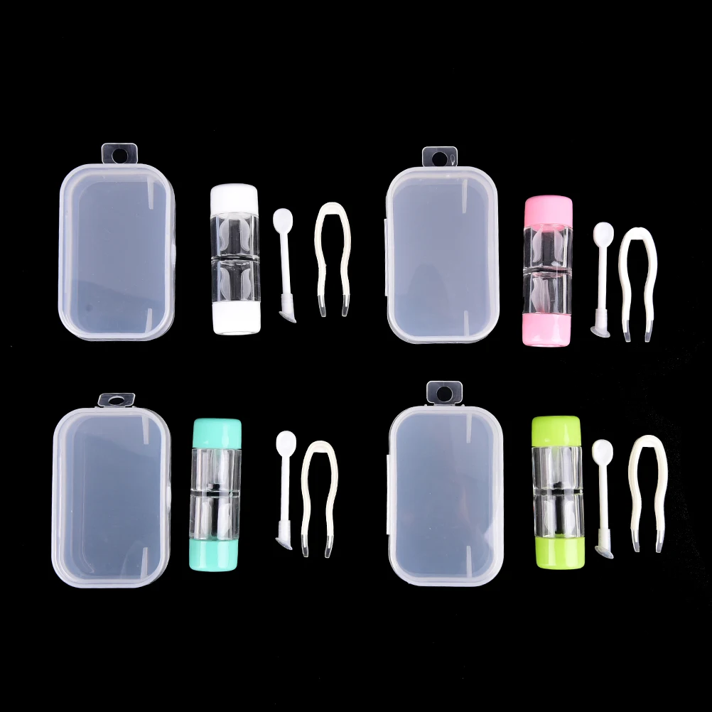 Простой милый RGP жесткий пластиковый прозрачный гладкий Чехол для контактных