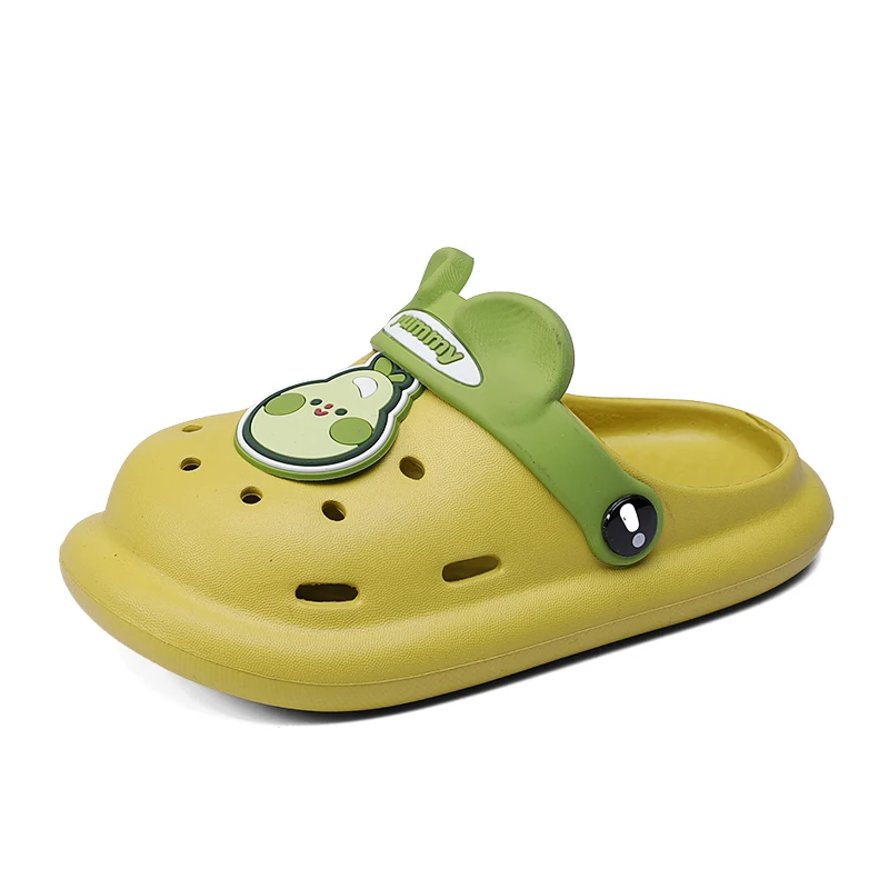 

2021 Kids Sandals Fruit Summer Hole Shoes Rubber Children Garden Shoes New Toddlers Beach Flat Slippers