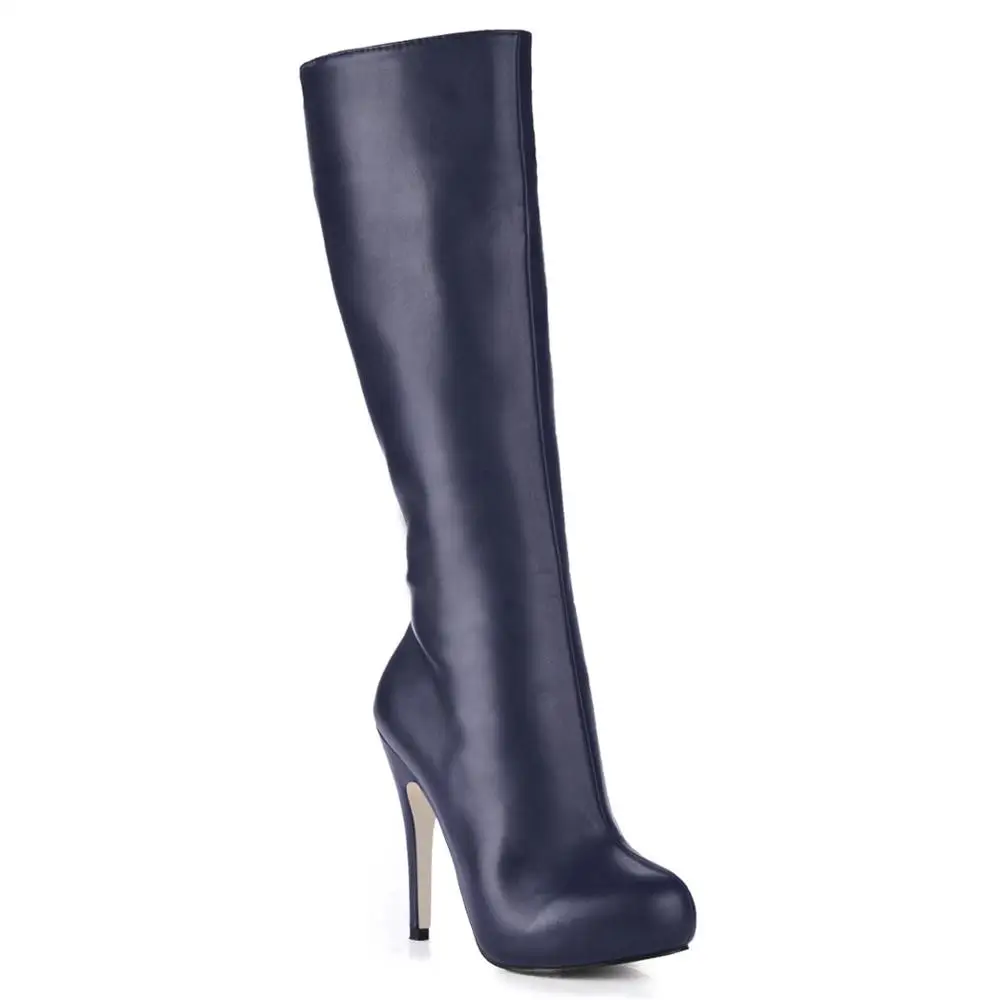 Пикантные вечерние высокий каблук шпилька женские сапоги до колена Женская