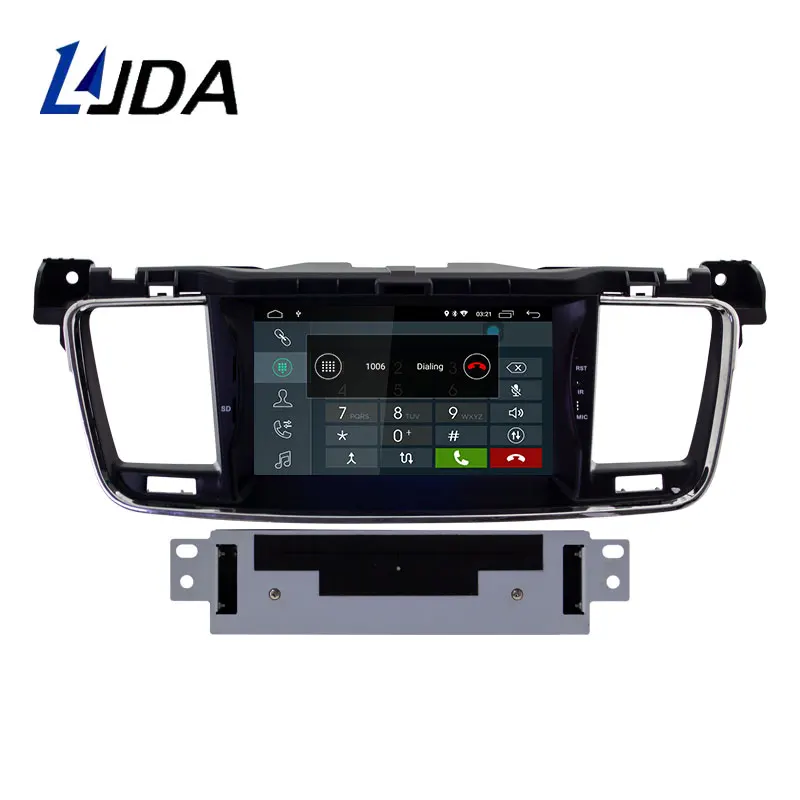 LJDA 1 Din автомагнитола Android 10,0 dvd-плеер для PEUGEOT 508 2011- gps навигация Aadio WIFi руль мультимедиа