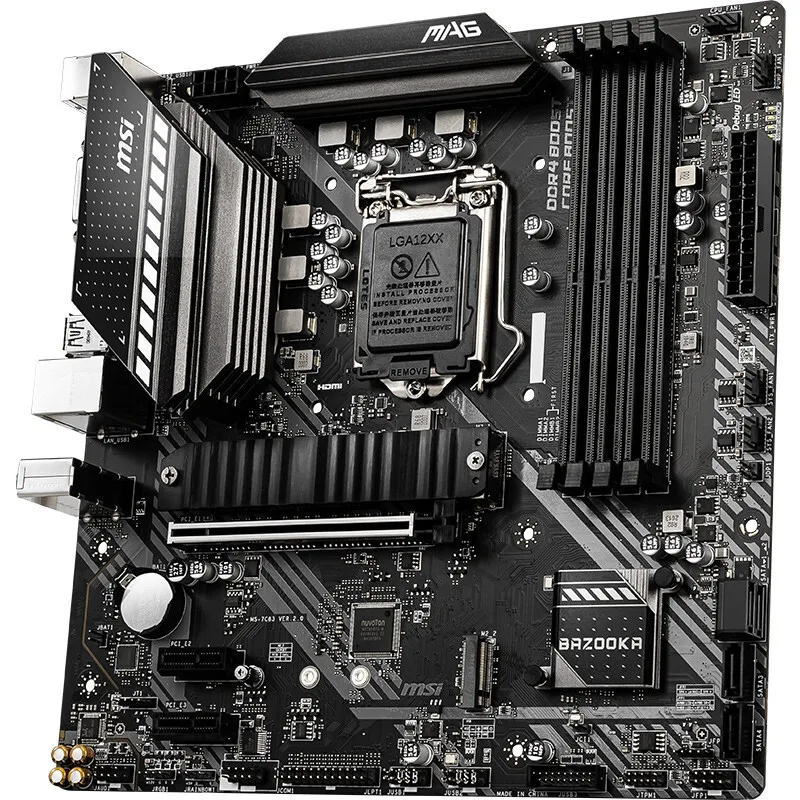 Günstig Marke Neue MSI MAG B460M BAZOOKA Desktop Motherboard MATX M.2 2800MHz Unterstützung CPU 10400/10400F/10500/10700 (INTEL B460/LGA 1200)