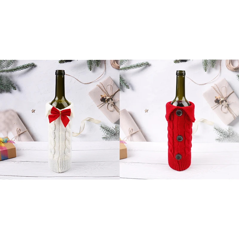 

Рождественская наклейка в виде бутылки с Сантой, украшение для стола, подарок 2022