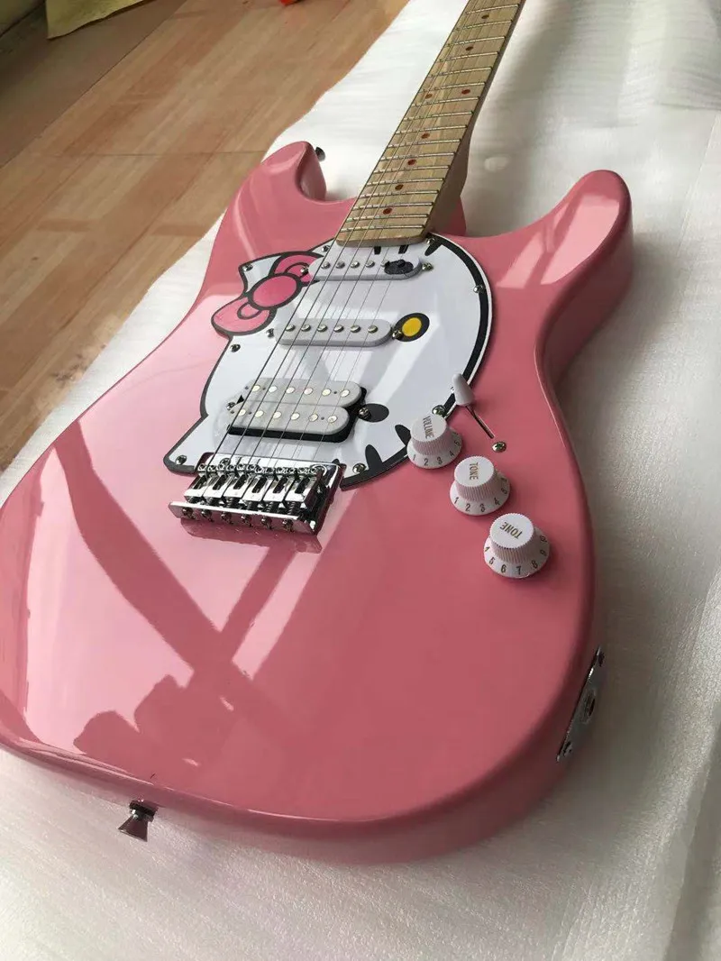Новинка 2021 Высококачественная розовая электрическая гитара 6 струн