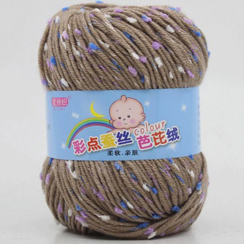 Бесплатная доставка высокое качество 50 г/мяч Детская шелковая ручная вязка