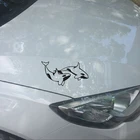 Автомобильная наклейка, мотоциклетные Переводные картинки, оркас, киты, креативные ПВХ окна Bbmper, декоративные аксессуары, водонепроницаемая наклейка 8*4 см