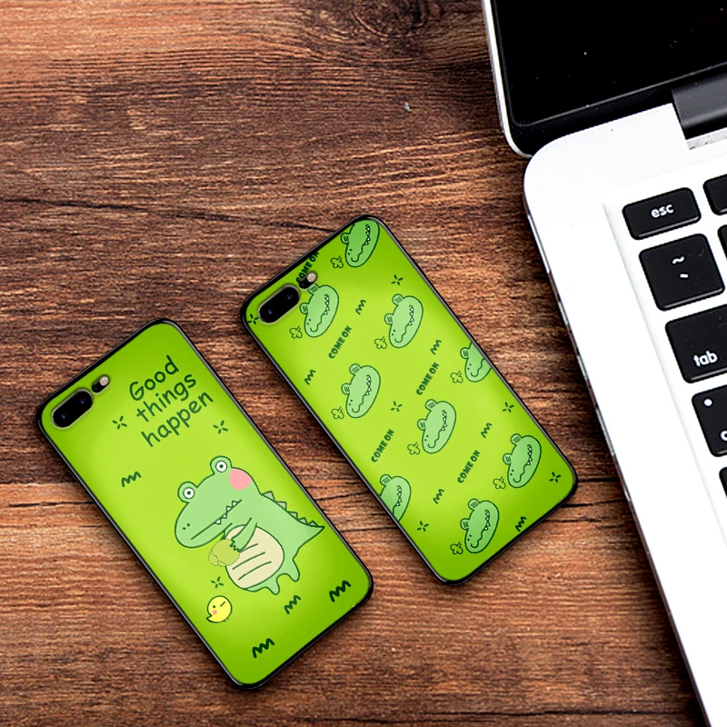 Милый мягкий силиконовый чехол с рисунком динозавра для телефона iPhone XR TPU 5 5SE 6 6S 7