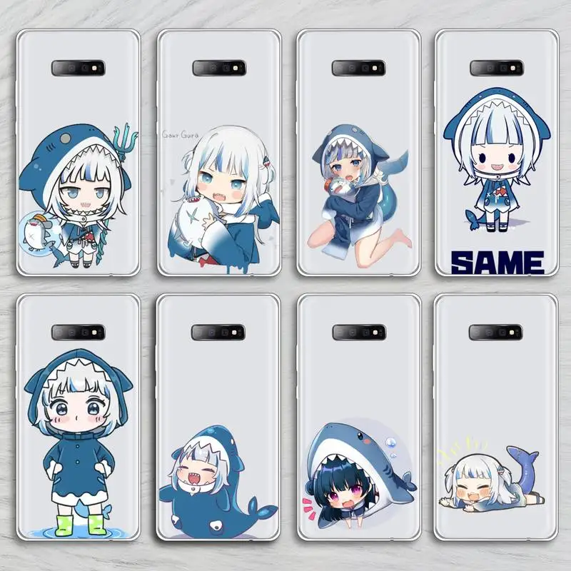 

lolis anime character gawr gura Phone Case Transparent For Samsung Galaxy A71 A21s S8 S9 S10 plus note 20 ultra