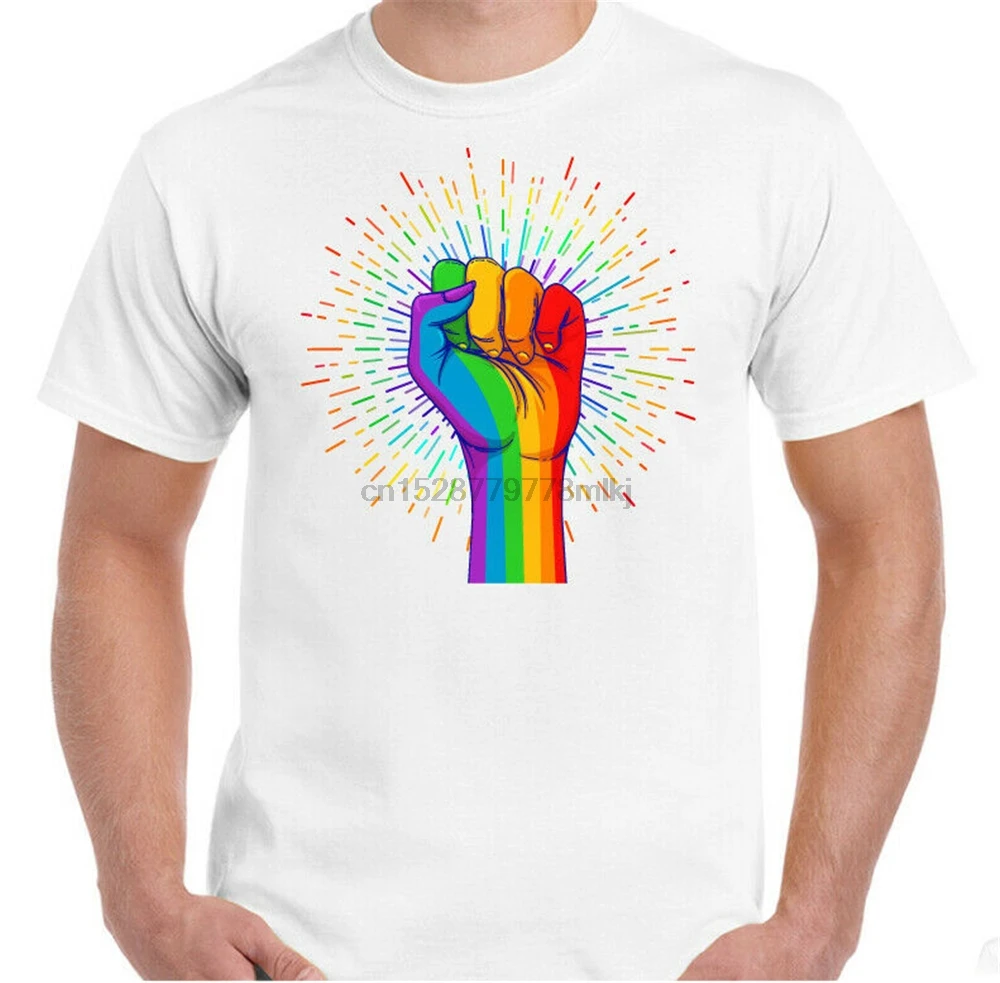 Lgbt Freedom футболка с изображением кулака одежда для геев радужных цветов цифровым