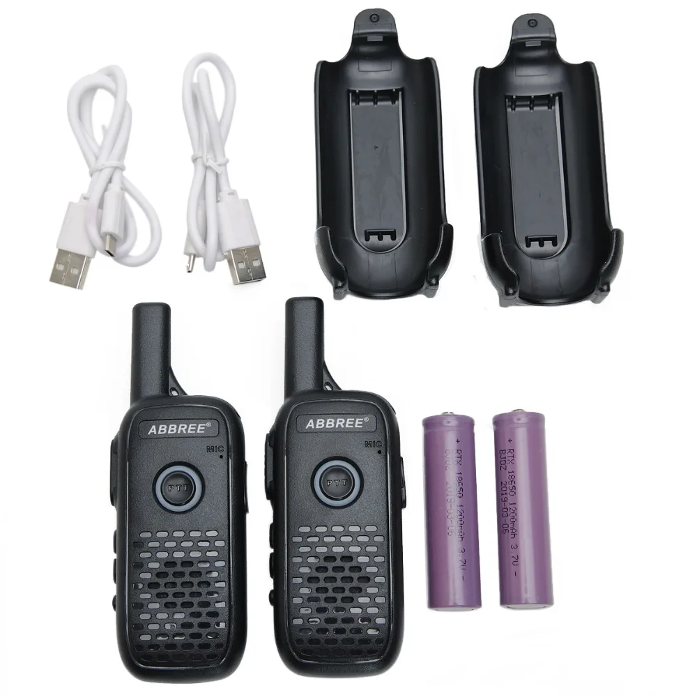 2 шт. ABBREE AR-Q2 Профессиональная удобная мини-рация VOX USB зарядка UHF двухстороннее радио Comunicador приемопередатчик Woki Toki