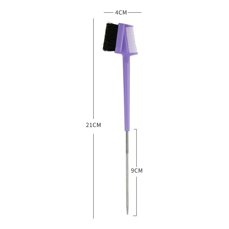 

1pcs New Double Side Hair Edge Brushes Hair Comb Double Sided Hair Edge Brushes Comb Pin Tail Hair Styling Hairdressing Tool