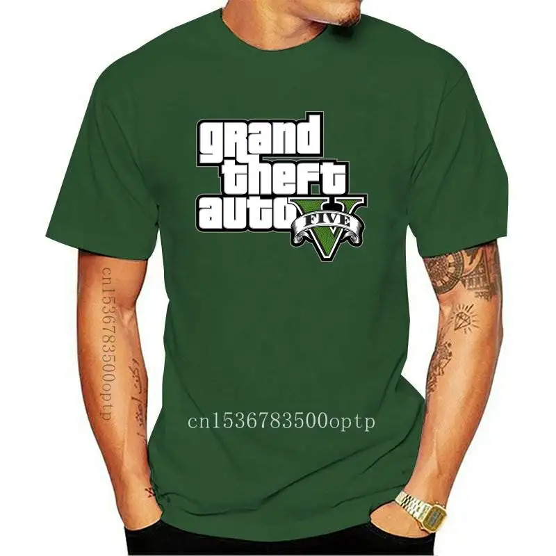 

New Gta-5 T Shirt Men GTA 5 T-shirt Men Summer Cotton Brand TShirts Homme Fashion Tops Camisa GTA Tees #043