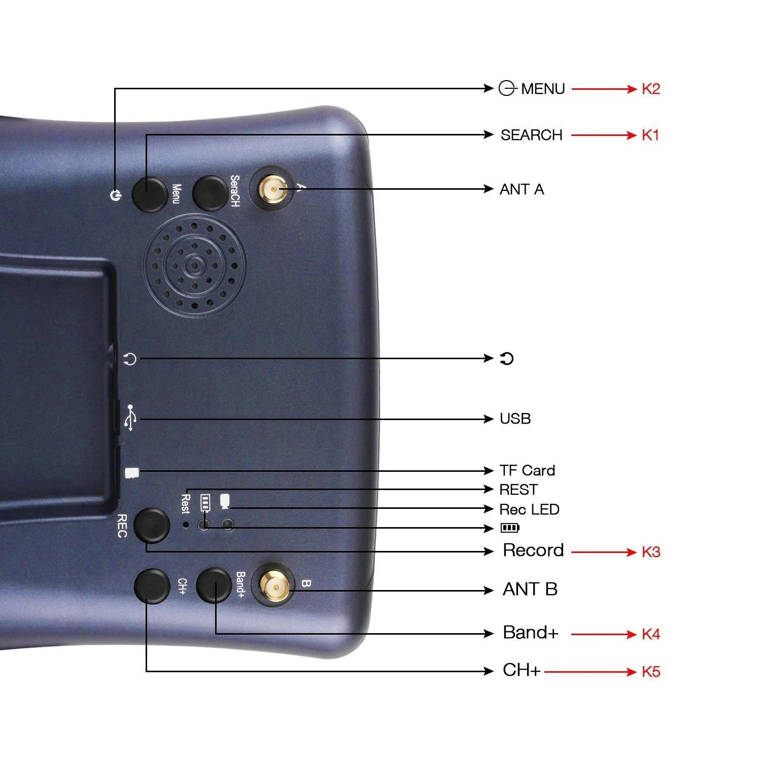 LS 008D 5 8G FPV Googles Vr очки 40CH с батареей 2000MA DVR разнообразие для RC модели|Дисплеи| |