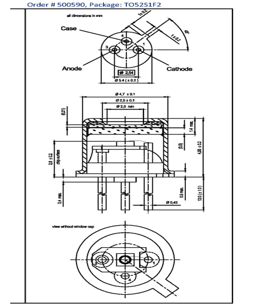 

Laser range diode Silicon sensor APD AD500-9 Avalanche photodiode APD filter