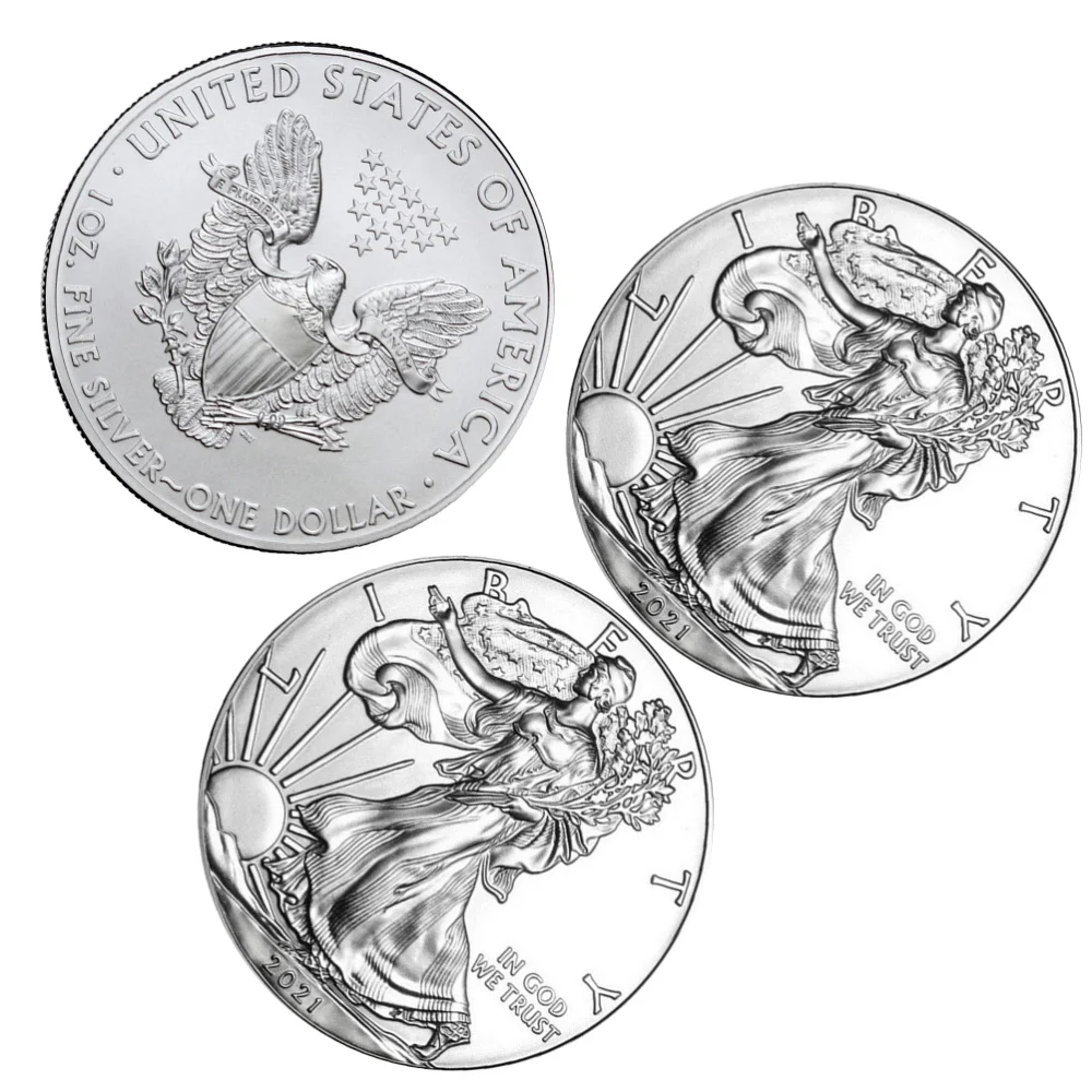 

3Pcs Lady Liberty Metal Commemorative Coins Souvenir Coins Collective Coins Gift