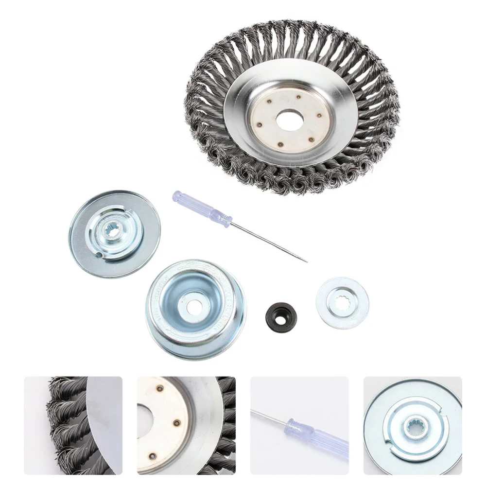 

1 Set Wire Wheel Brush 6 inch Steel Wire Wheel Weeder Repair Part Kit