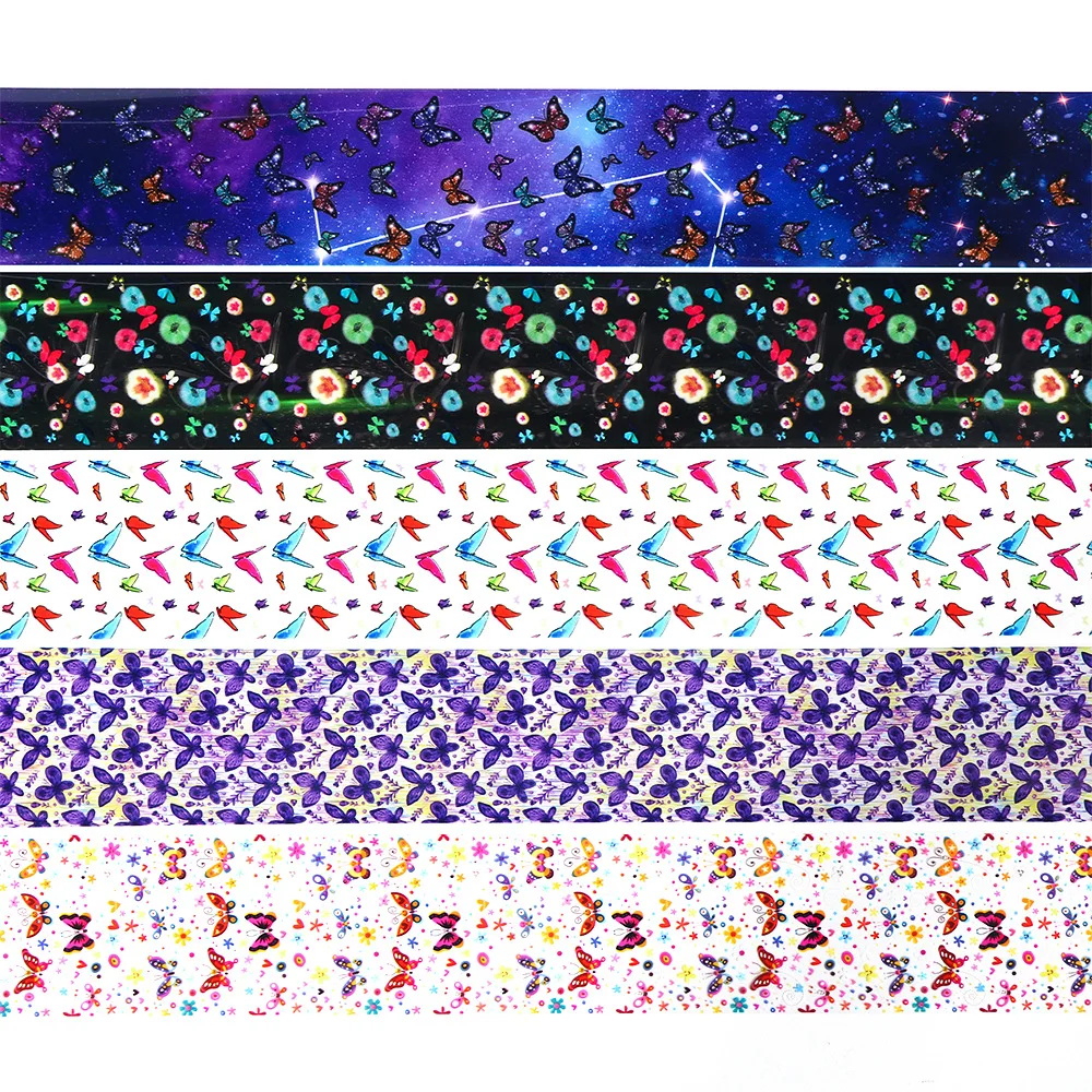 

Nail Art Transfer Paper Box 10 Colorized Butterfly Starry Sky Paper Trend Color Printing Decals Ins tools for nails