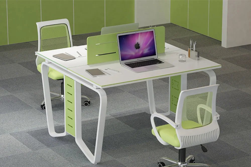 

Simple company staff desk 246 seats simple modern computer screen card combination office desk and chair