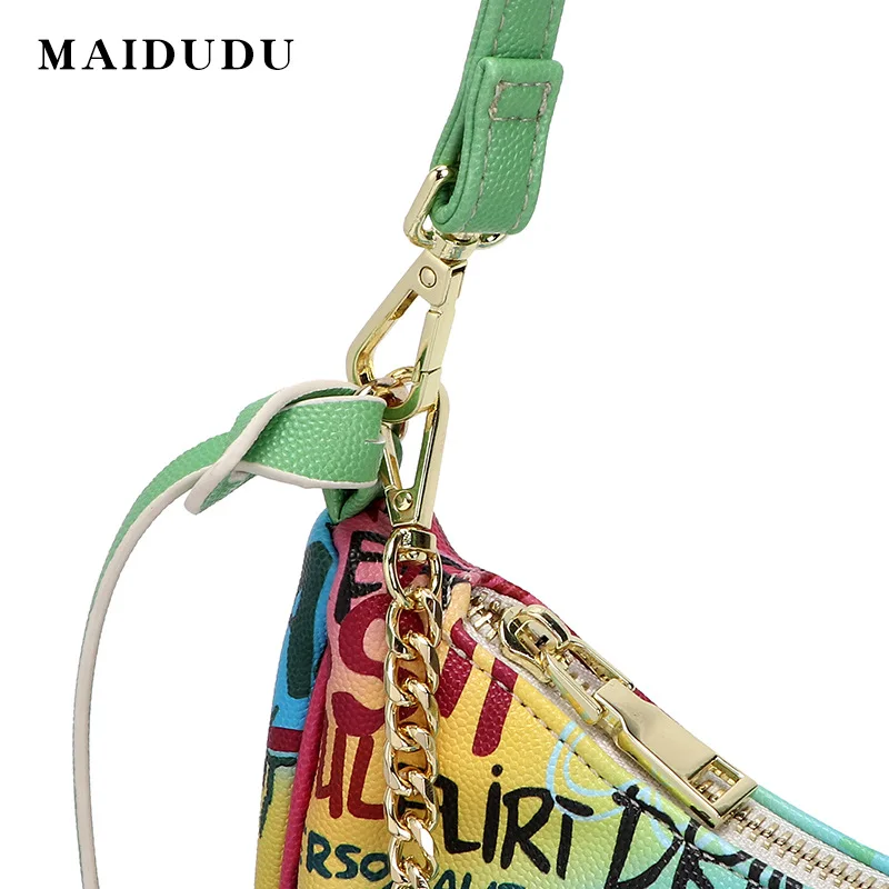 

Ladies Fashion Colorful Baguette Bags High-quality Split Leather Shoulder Messenger Bags Female Classic Phone Purse Bolso Mujer