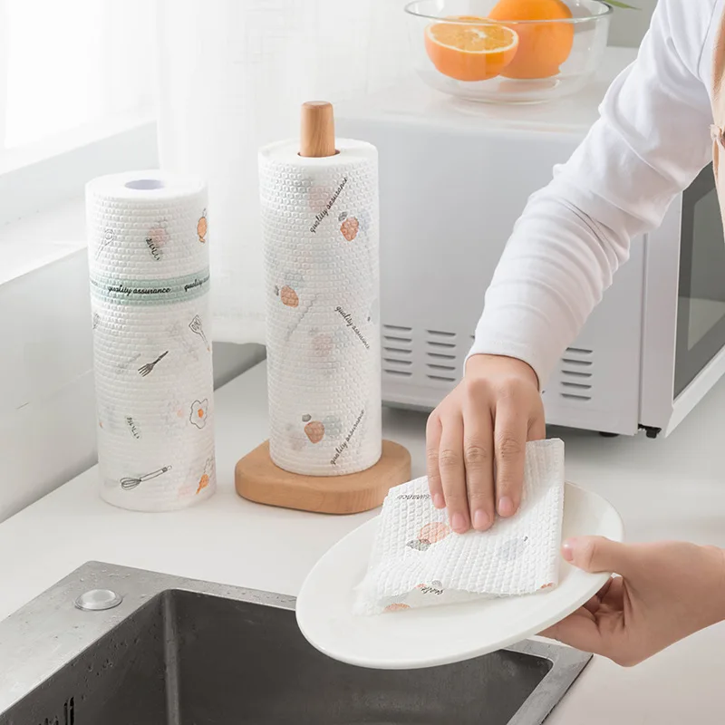 

Washable Printed Dishcloth Kitchen Non-woven Towel Dry and Wet Cleaning Paper Disposable Dishcloth Kitchen Cleaning Cloth