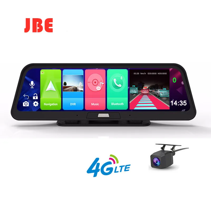 

4G Dash Cam 10 Inch Stream Mirror Car Rearview Mirror ADAS Android 8.1 FHD For Auto Recorder GPS Navigation Upgrade WiFi Car DVR