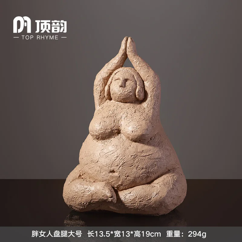 Креативная абстрактная статуя женщины для йоги скульптура из смолы ремесла
